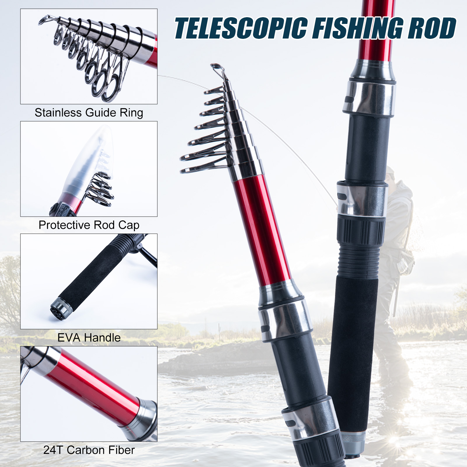 Goture Telescopic Fishing Rod  - Fishing Rod Combo 评论和价格