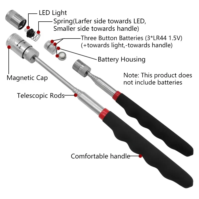 Telescopic Magnetic Pen with L - Fishing Rod Travel 评论和价格