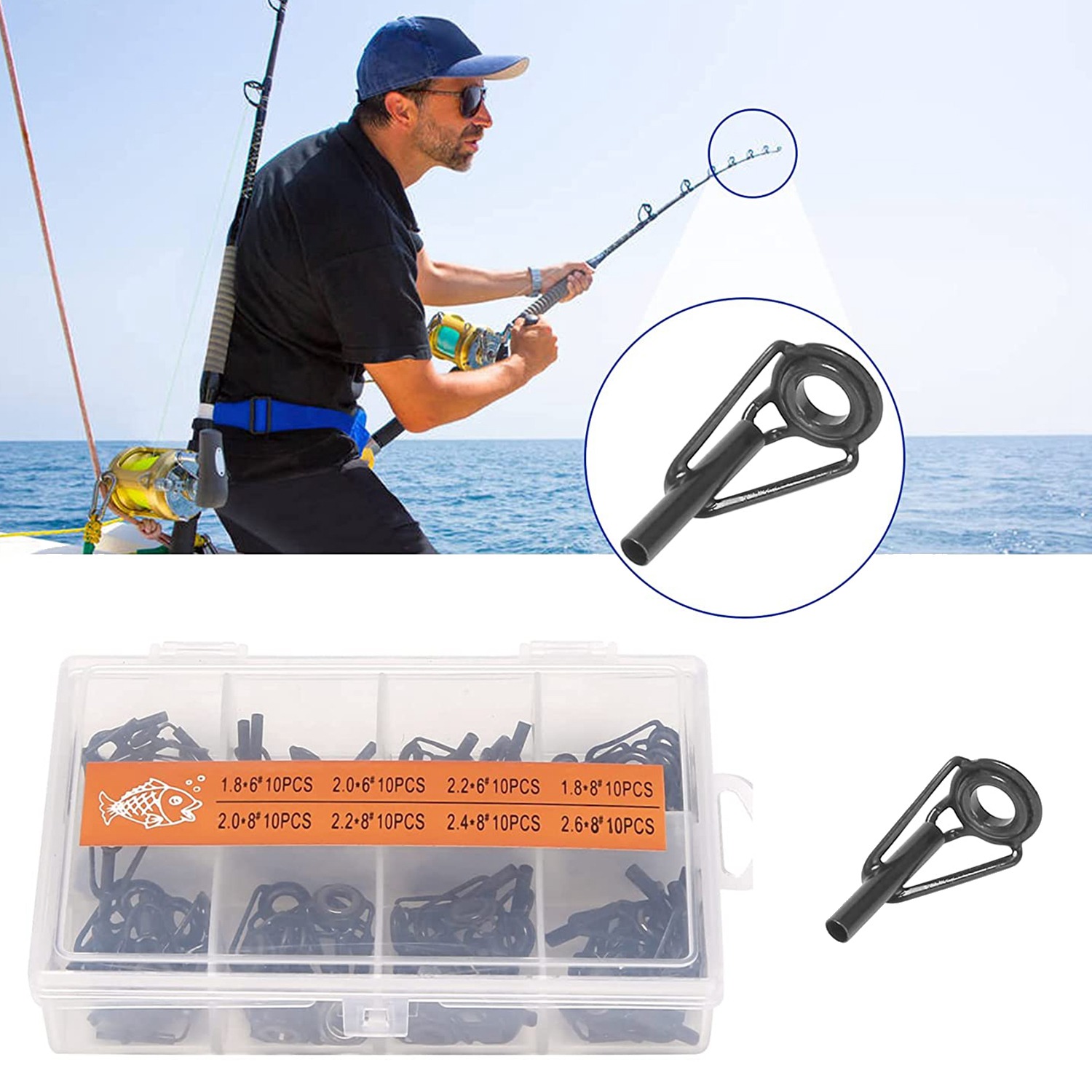 A69P-80 Pieces Fishing Rod Tip - Fishing Rod Tip Replacement 评论和价格