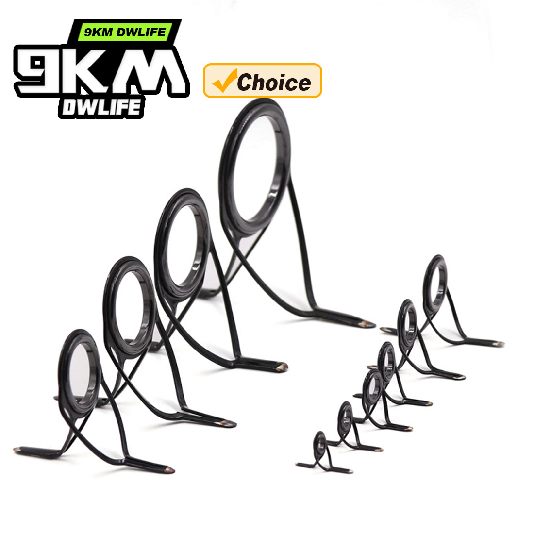 9KM OB Curved Rod Guide Kit 10 - Fishing Rod Repair Kit 评论和价格