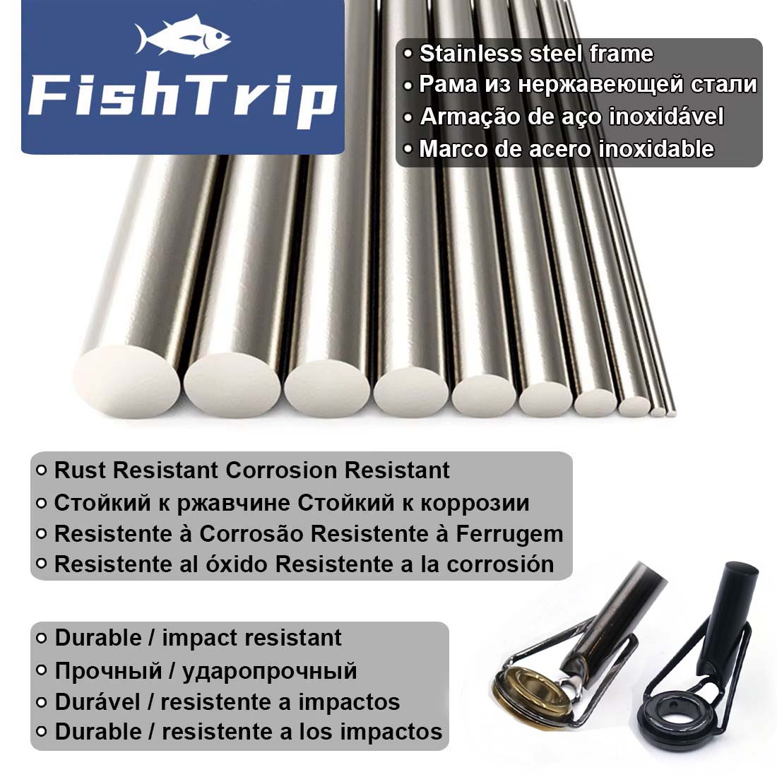 FishTrip Rod Tip Repair Kit 5~ - Fishing Rod Tip Replacement 评论和价格