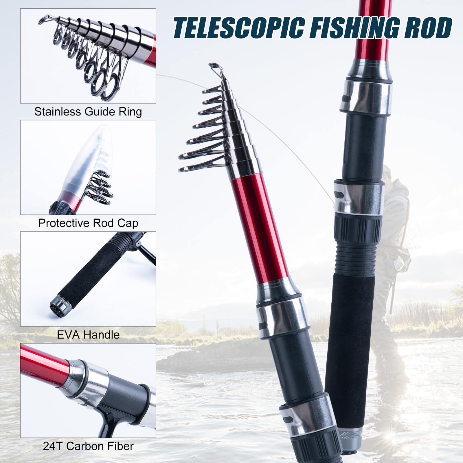 Goture 2Pcs Fishing Rod and 2P - Fishing Rod Combo 评论和价格